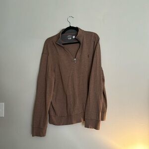 Brown Polo quarter zip